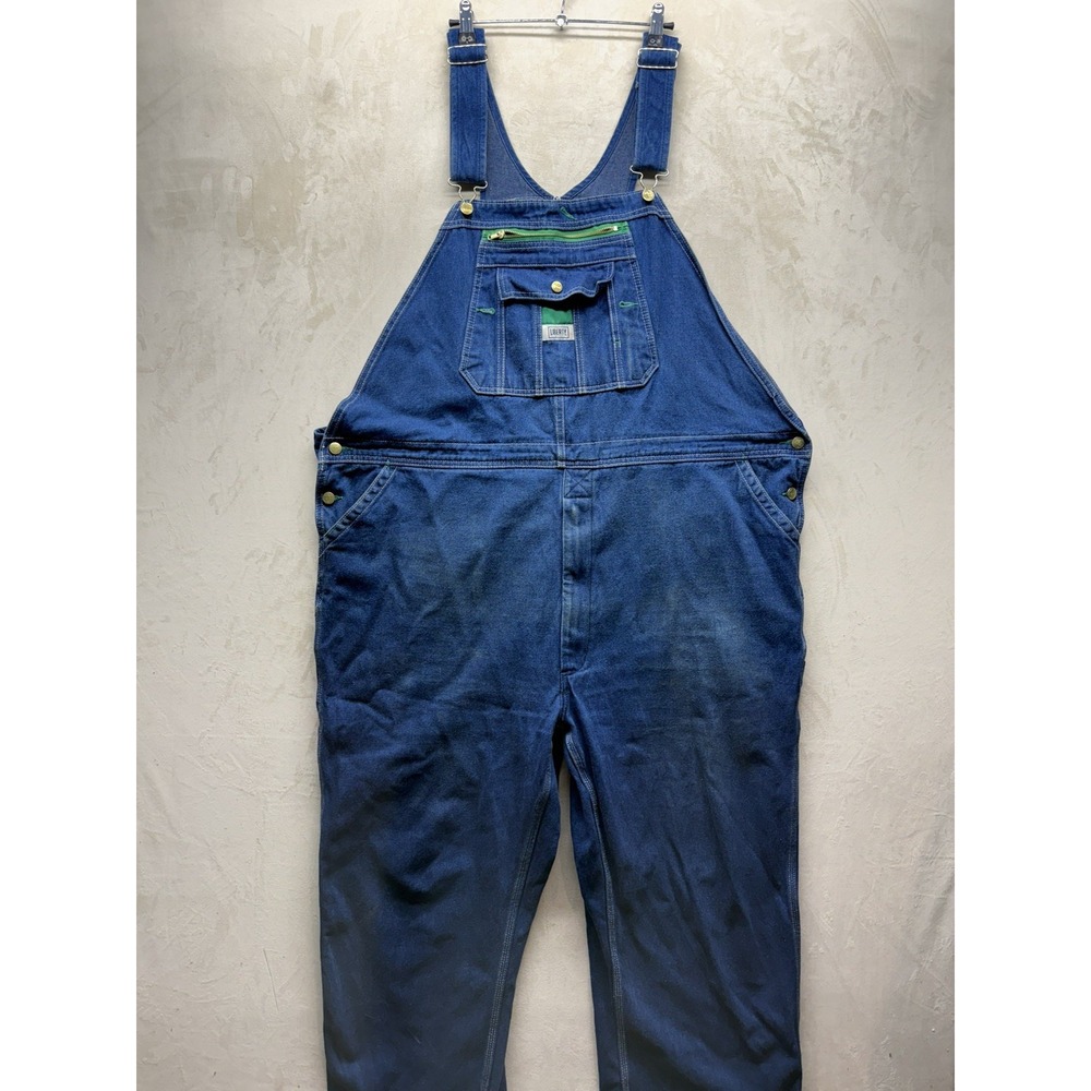 Liberty Bib Overalls Mens 50x30 Blue Mid Wash Denim Carpenter Workwear Utility